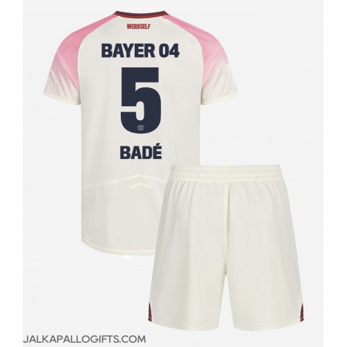 Bayer Leverkusen Loic Bade #5 Vieras Peliasu Lasten 2025-26 Lyhythihainen (+ Lyhyet housut)